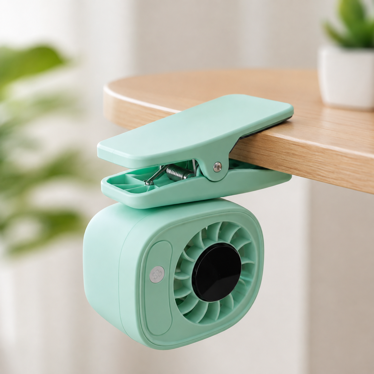 Portable USB Clip Mini Fan, Rechargeable Clip Desk Fan with Strong Grip, Adjustable Mini Cooling Clip Fan