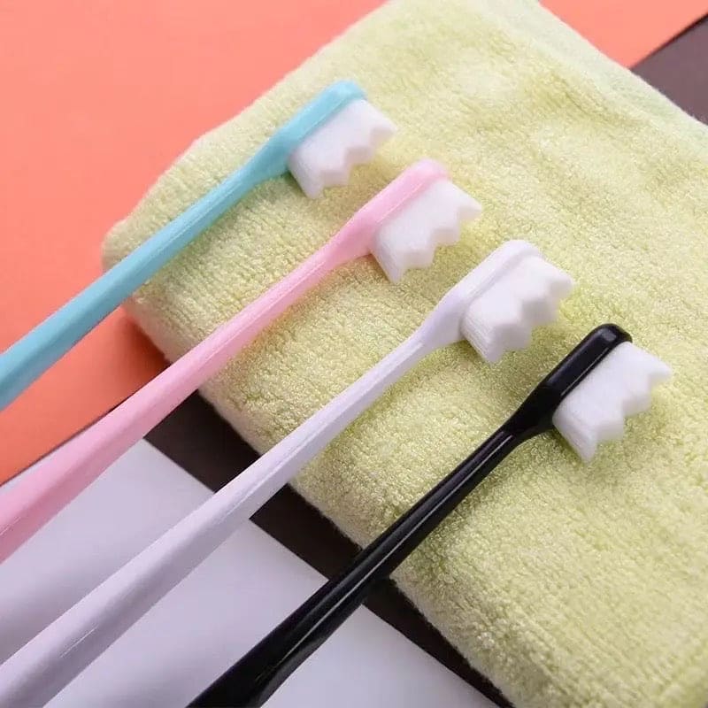 Wave Nano Bristle Toothbrush, Ultra Fine Soft Toothbrush, Oral Hygiene Tools Brush, Manual Dental Oral Care Brush, Adult Teeth Cleaning Toothbrush, Million Nano Bristle Teeth Cleaning Tool, Soft Floss Toothbrush Bristles for Sensitive Gums