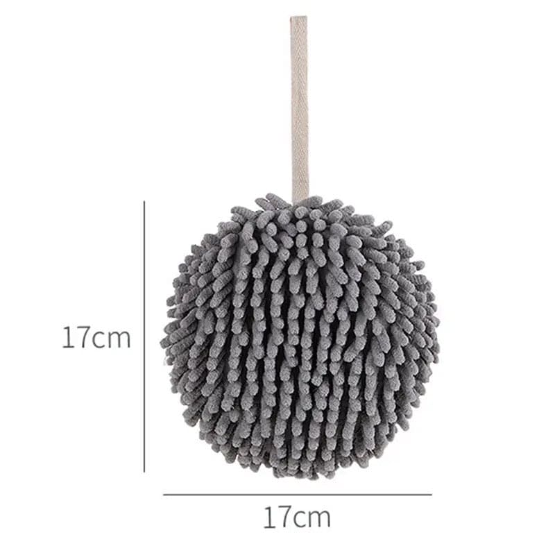Microfiber Hand Ball Towel, Pompom Hand Towel, Hanging Hand Wipes, Kitchen Bathroom Hand Towel Ball with Hanging Loops, Quick Dry Soft Absorbent Fluffy Towel, Soft Absorbent Hand Drying Towel, Creative Hand Wipe Ball