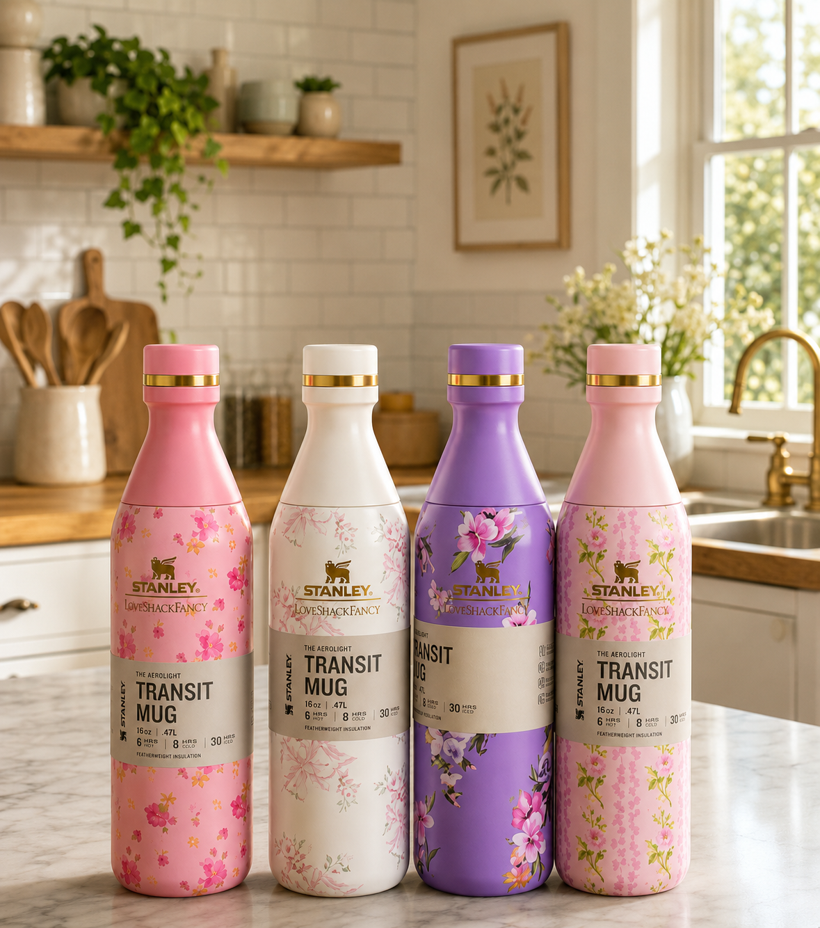 Floral Insulated Water Bottle, Elegant Floral Travel Mug, Stainless Steel Floral Bottle, Petal Print Thermal Bottle