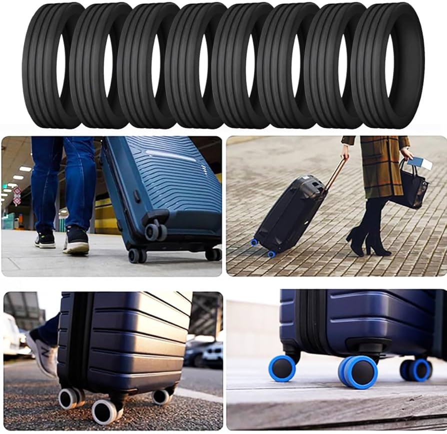 4 Pcs Luggage Wheels Protector, Silicone Luggage Wheels Cover, Anti Noise Luggage Wheels Protector, Anti Scratch Luggage Wheel Covers