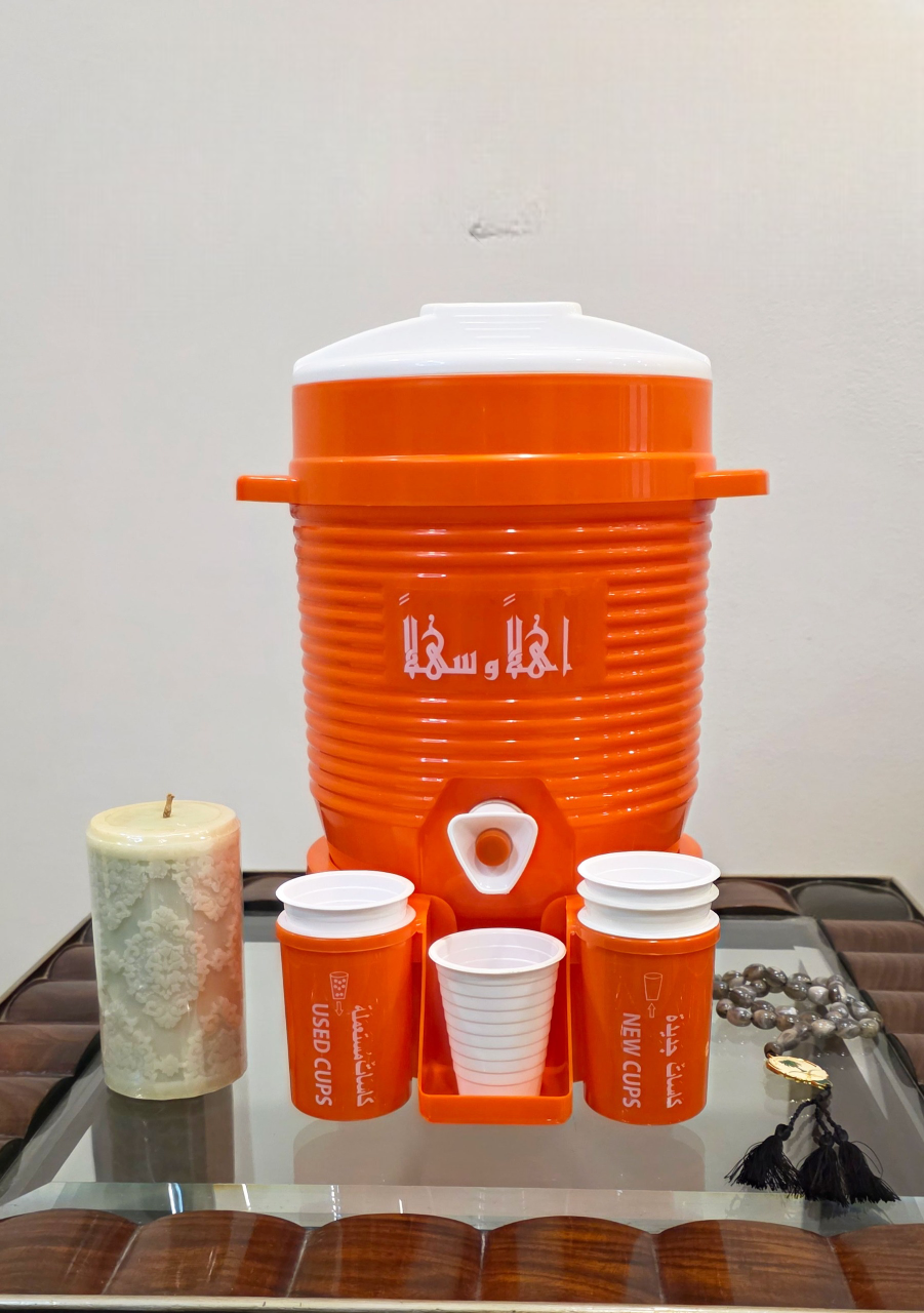 Water Cooler With Glass, Mini water cooler tank, Kitchen Beverage Dispenser Cooler