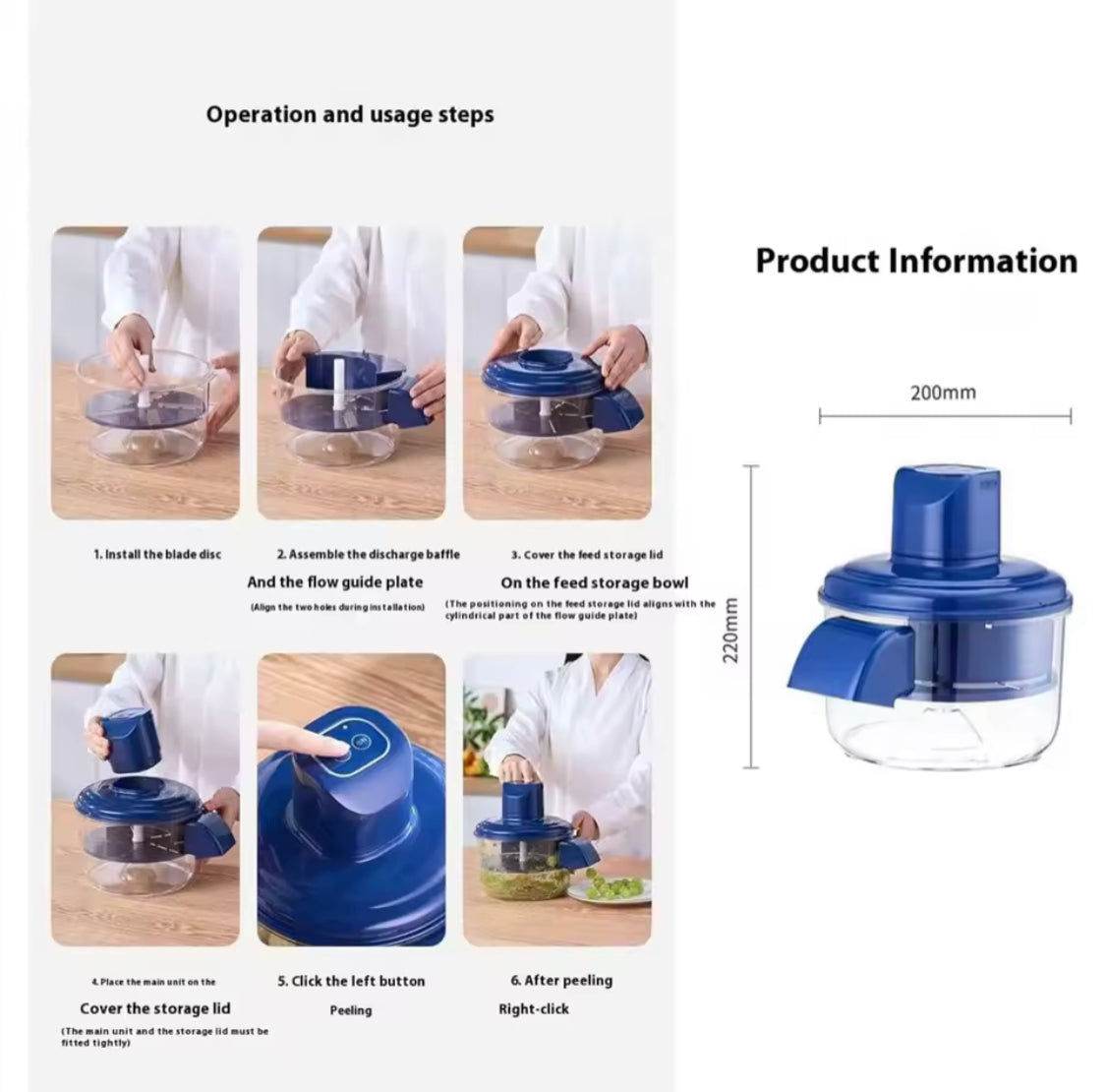 Automatic Vegetable Peeler, Portable Garlic Peeler, Rechargeable Vegetable And Fruit Peeler