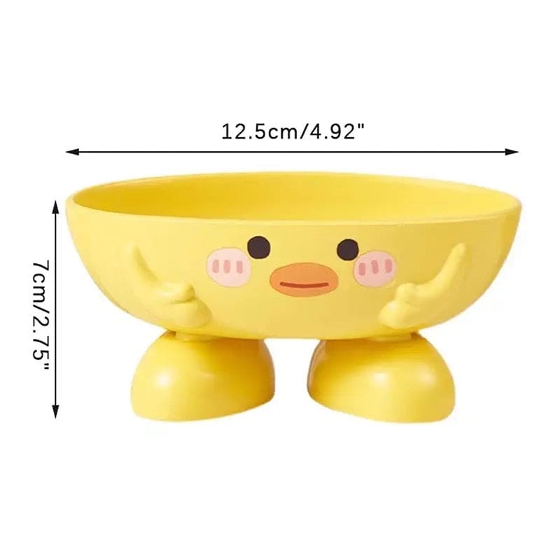 Eco Friendly Duck Soap Drain Box, Multifunctional Drain Soap And Sponge Holder, Cute Cartoon Oval Shaped Soap Dish