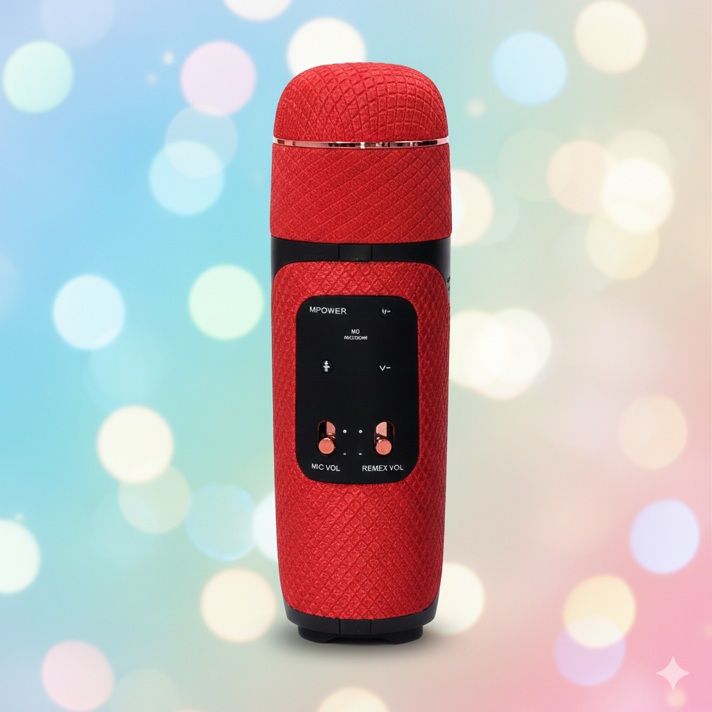 Portable Microphone Speaker, Rechargeable Handheld Singing Mic With Speaker, Mobile Phone Wireless Bluetooth Speaker, Handheld Multifunction Rechargeable Speaker