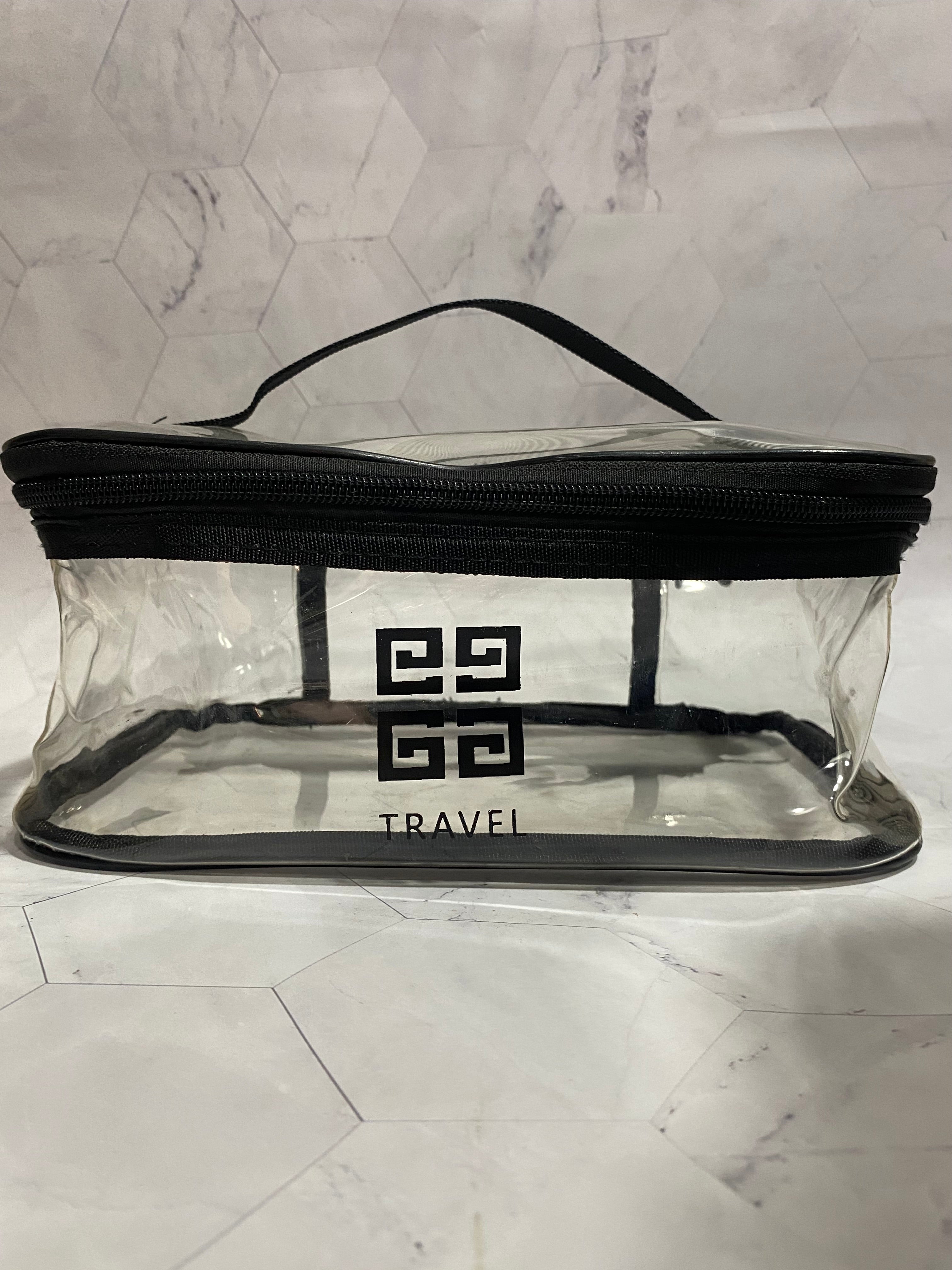 Stylish Transparent Makeup Pouch, Portable Waterproof Transparent Makeup Bag, Large Capacity Zipper Makeup Travel Bag