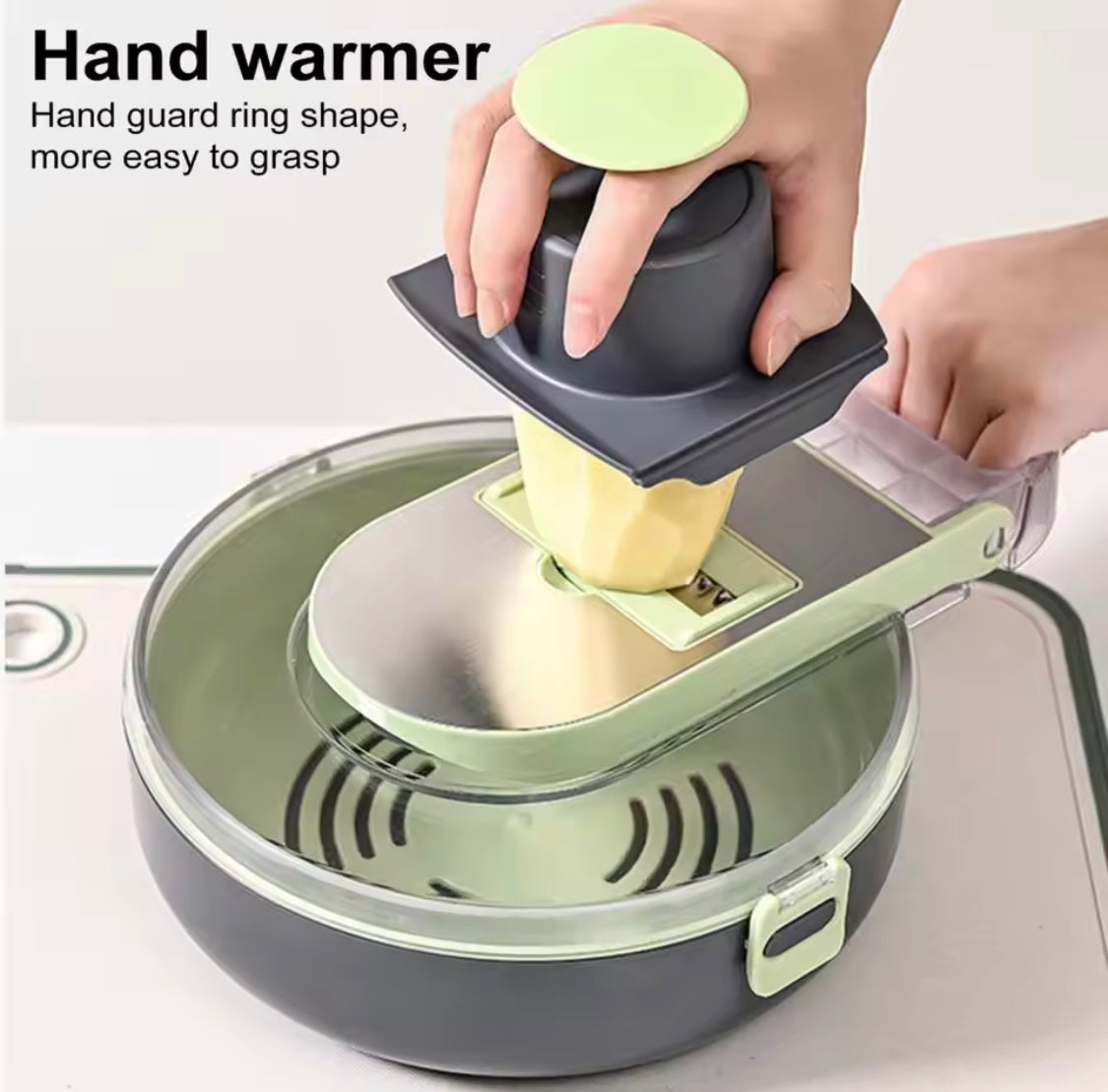 14 In 1 Vegetable Chopper, Draining Vegetable Cutter With Stainless Steel Blades, Manual Hand Food Chopper, Kitchen Gadget