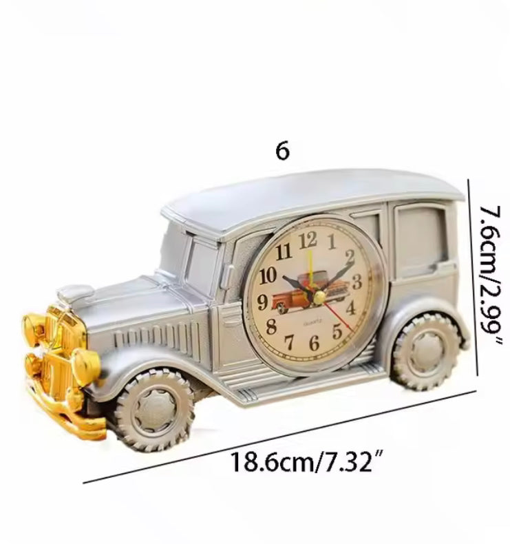Retro Nostalgic Car Alarm Clock, Antique Engine Design Table Desk Decor, Antique Unique Classic Car Bedside Clock, Nostalgic Child Alarm Clock, Desktop Decor