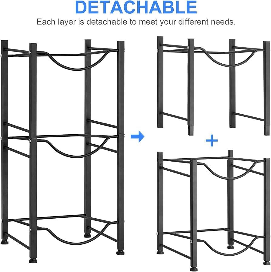 Heavy Duty Water Bottle Storage Stand, Modern Water Gallon Organizer, SpaceSaver Water Bottle Rack, Premium Steel Water Bottle Organizer