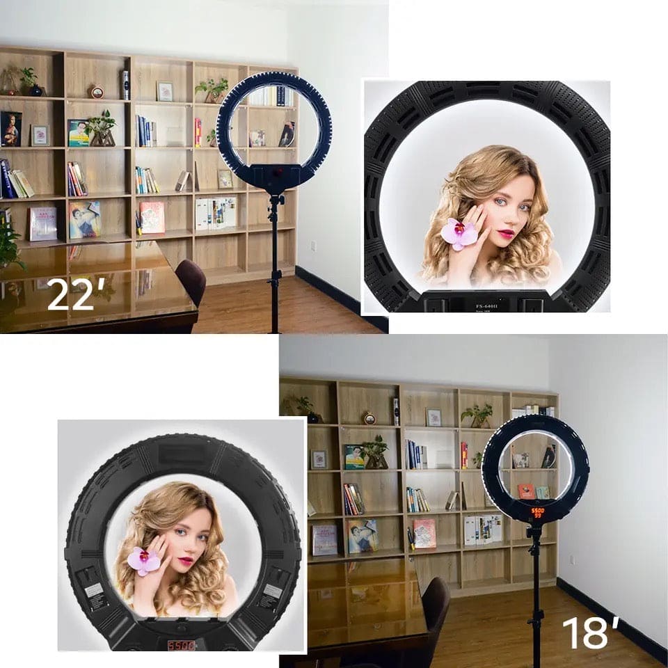 Professional Ring Light, 22inch Led Ring Lamp, Photographic Tiktok Lamp, Beauty Selfie Led Digital Ring Light, Photography Lighting with RC for Selfie YouTube Live Streaming