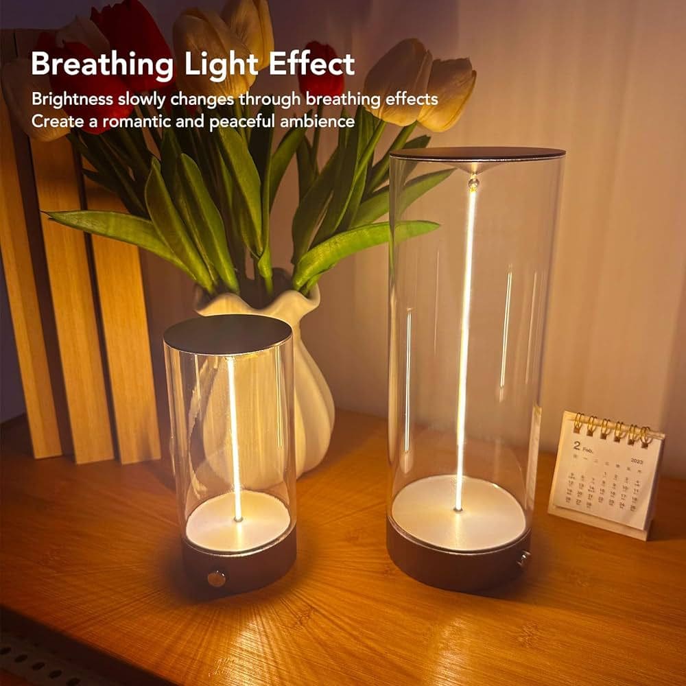 Magnetic Filament Cordless Lamp, Movable Minimalist Table Lamp, 3 Levels Touch Dimmable Rechargeable Nightstand Light, Creative Ambient Light Bar, Outdoor Decoration Night Light, Home Living Room Table Lamp