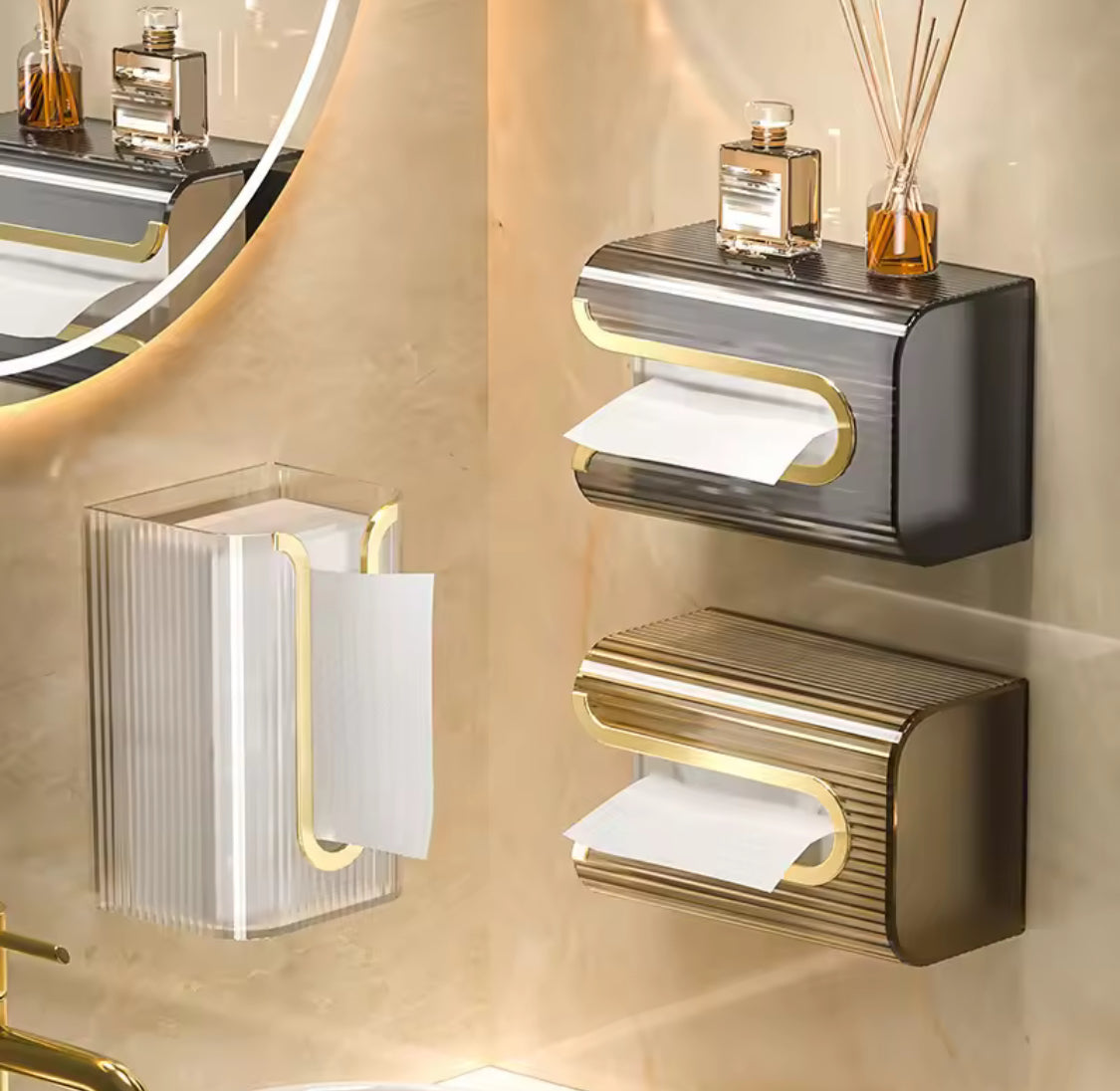 U Shape Transparent Tissue Box, Wall Mounted Acrylic Transparent Tissue Box, Table Napkin Holder, Bathroom Tissue Paper Dispenser