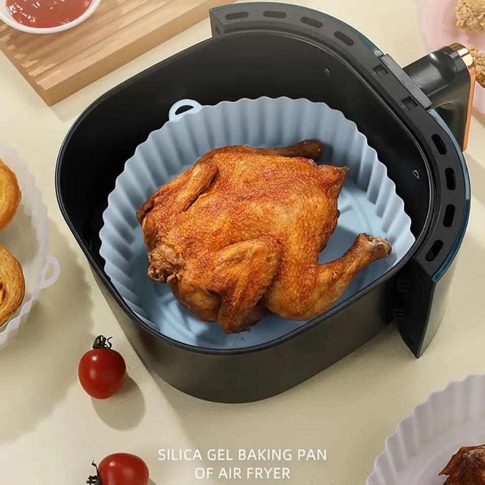 Air Fryer Silicone Pot Baking Tray Pad Fried Chicken Basket Mat Replacement