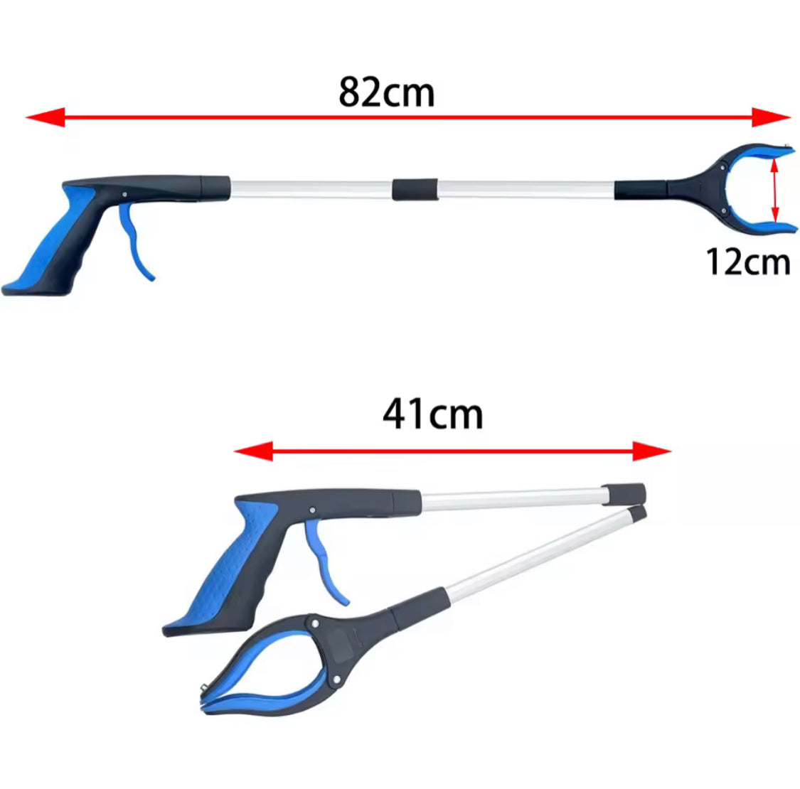 Foldable Grabber Picking Tool, Collapsible Garbage Grabber, Lightweight Heavy Duty Elderly Gripper, Aluminum Alloy Folding Type Garbage Clip