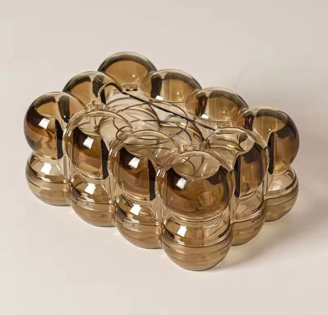 Transparent Bubble Tissue Box, Abstract Design Tissue Holder, Desktop Tissue Organizer