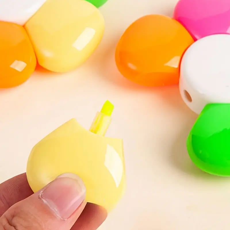 Creative Color Sunflower Highlighter, Cartoon Flower Marker, Childrens Painting Handbook Pen