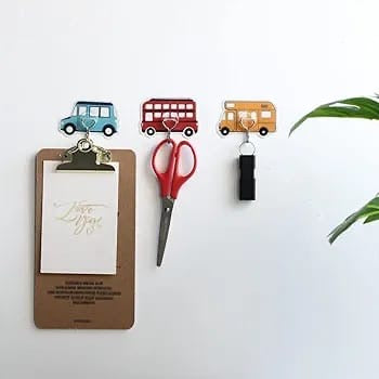Set Of 3 Car Pattern Wall Hooks, Nursery Decor Room Hooks, Wall Mounted Coat Rack Towel Hanging Hooks