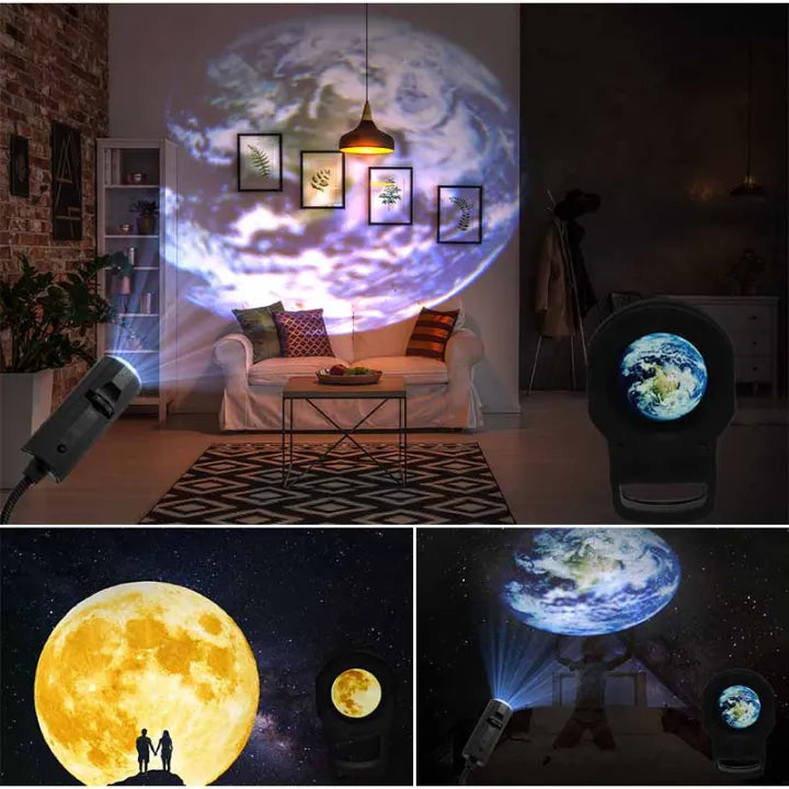 USB Projector Solar System Lamp, Wall Ceiling Decor Projector, Led Night Light for Kids, Wall Decor Planet Projector