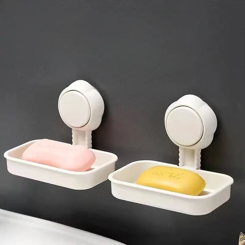 Suction Cup Soap Box, Creative Drain Soap Holder, Simple Home Bathroom Soap Storage Holder, Hanging Bar Soap Holder, Vacuum Suction Cup Soap Box