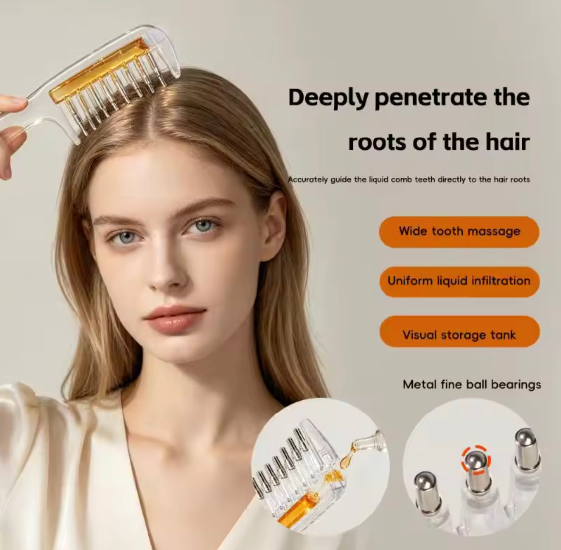 Transparent Hair Scalp Applicator Comb, Manual Scalp Stimulator, Hair Growth Scalp Massage Comb, Deep Scalp Massage Tool