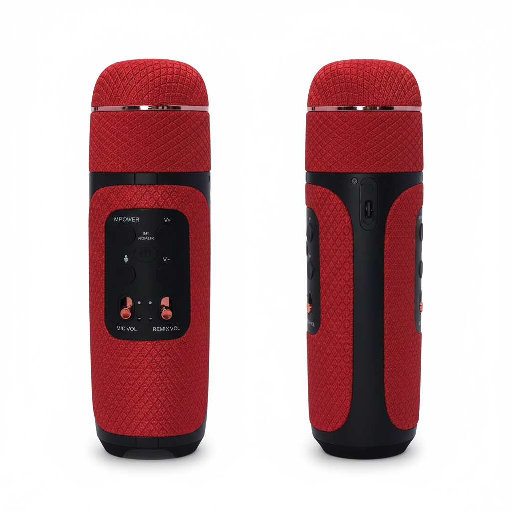 Portable Microphone Speaker, Rechargeable Handheld Singing Mic With Speaker, Mobile Phone Wireless Bluetooth Speaker, Handheld Multifunction Rechargeable Speaker