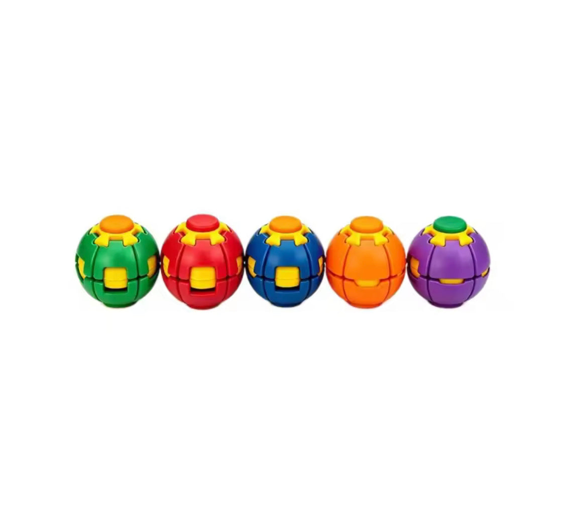 Fidget Magic Ball Spinner Cube Toy, 3D Fidget Spinner Ball Toy, Stress Relief Rotating Gyro Puzzle, Educational Desk Toy