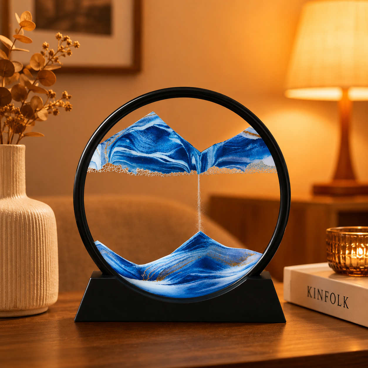 3D Moving Sand Art Frame, Creative Flowing Sand Painting, Modern Sand Motion Art, Desktop Sand Art Decoration