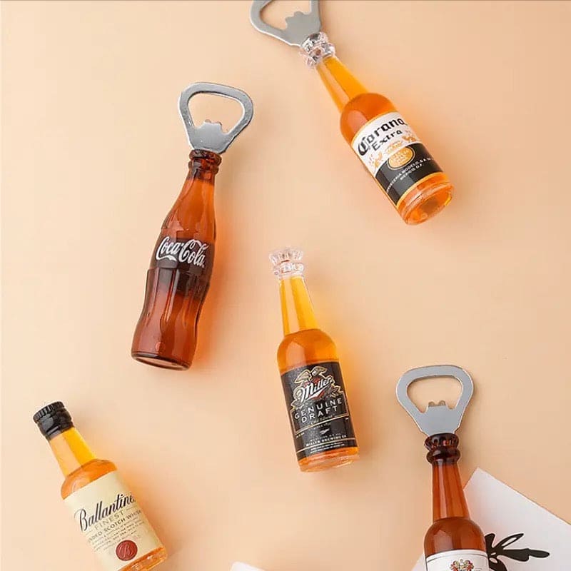 Mini Bottle Opener, Magnetic Fridge Bottle Opener, Mini Home Beverage Bottle Opener, Refrigerator Magnetic Tape Driver, Creative Bottle Opener Wine, Fridge bottle opener Refrigerator Magnets