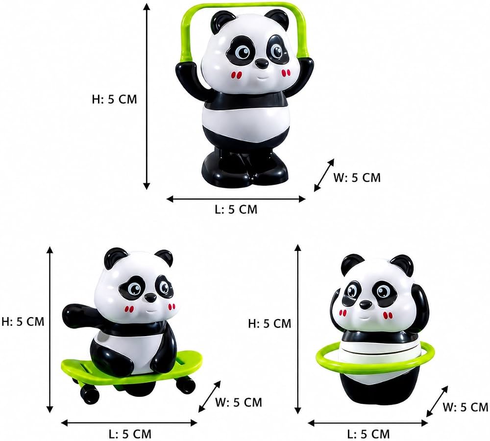 Multi Action Panda Fun Toy, Panda Skateboard & Hula Hoop Toy, Interactive Panda Adventure Toy, Kids Panda Dancing & Skateboard Toy, Panda Fun Activity Toy for Kids