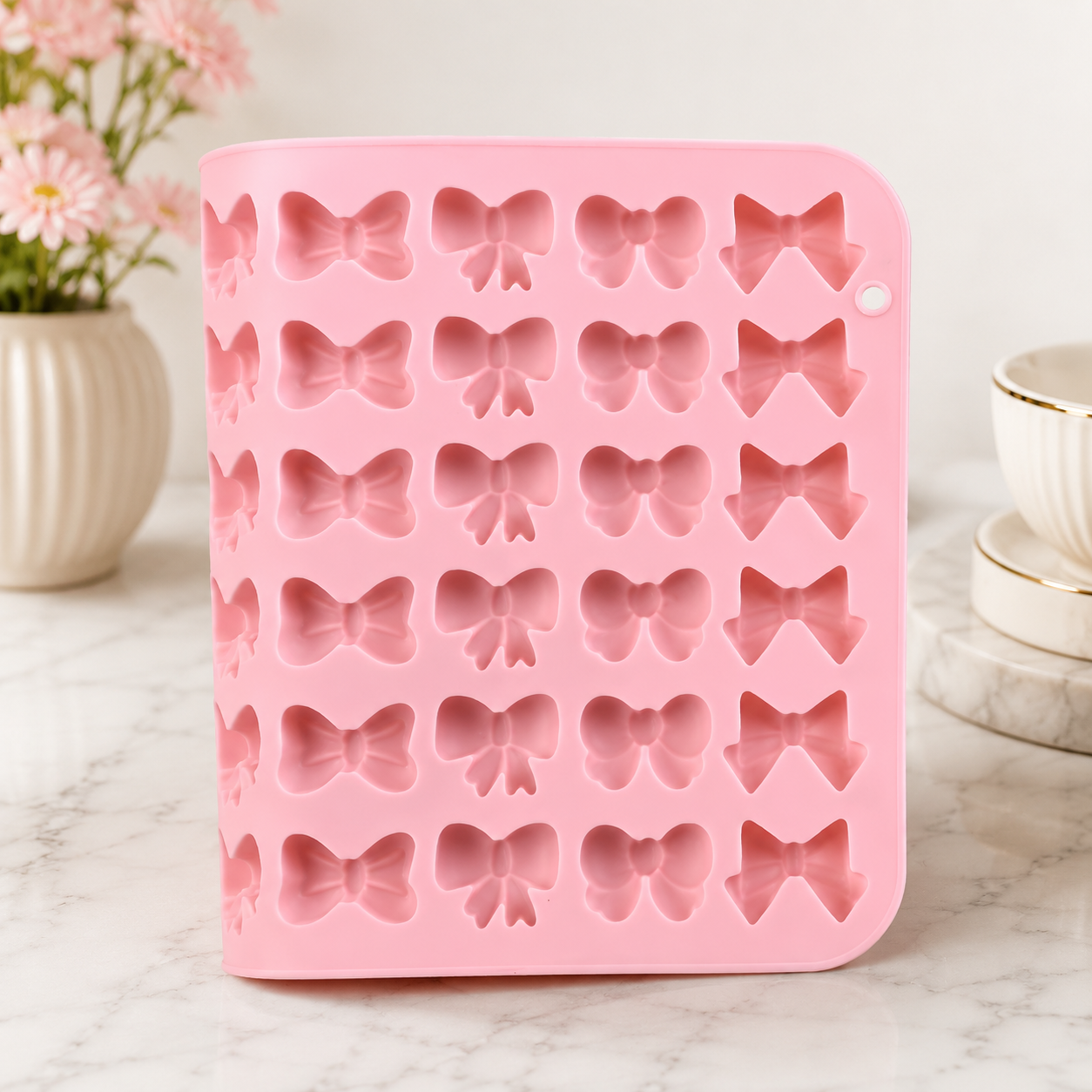 Mini Bow Silicone Chocolate Mold, Reusable Silicone Bow Mold Tray, Bow Shape Fondant And Chocolate Mold