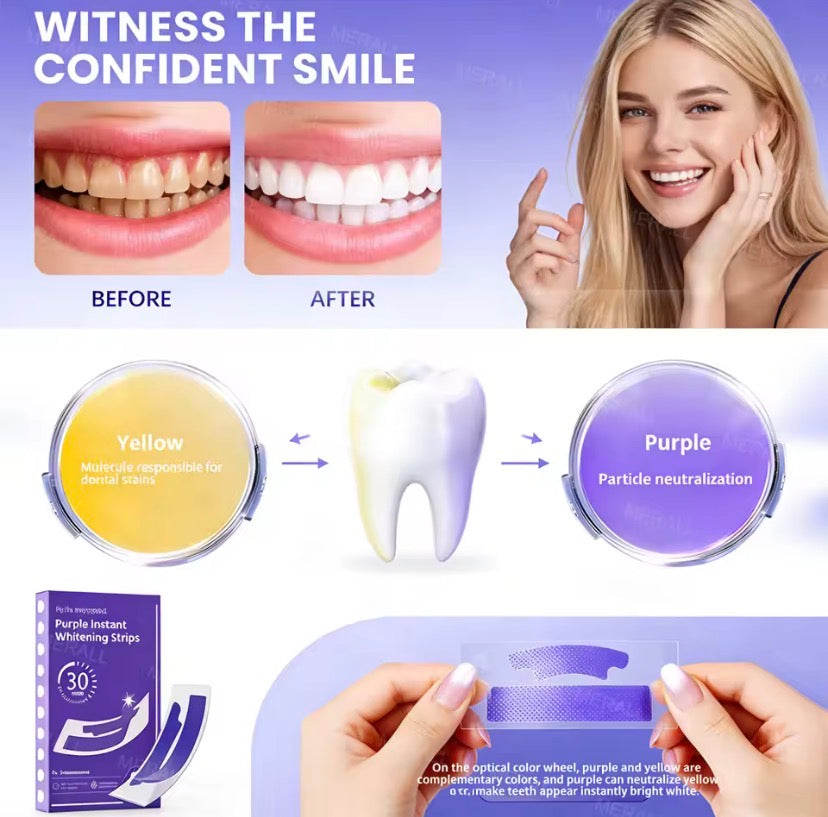 Magic Teeth Whitening Strips, Instant Smile Teeth Whitening Strips, Deep Clean Teeth Whitening Strips