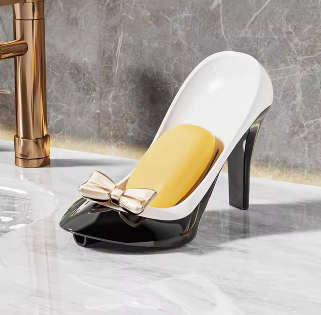 High Heel Shape Soap Holder, Bathroom Countertop Soap Box, Space Saving Shoe Soap Dish