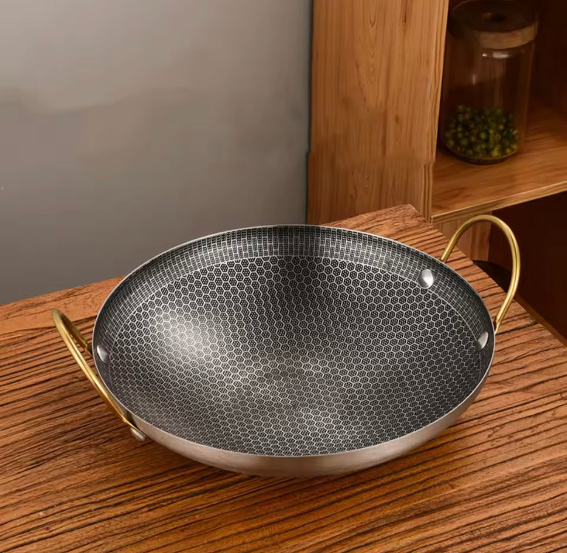 Stainless Steel Double Ear Cooking Pan, Multipurpose Kitchen Cooking Pan, Kitchen Gadgets