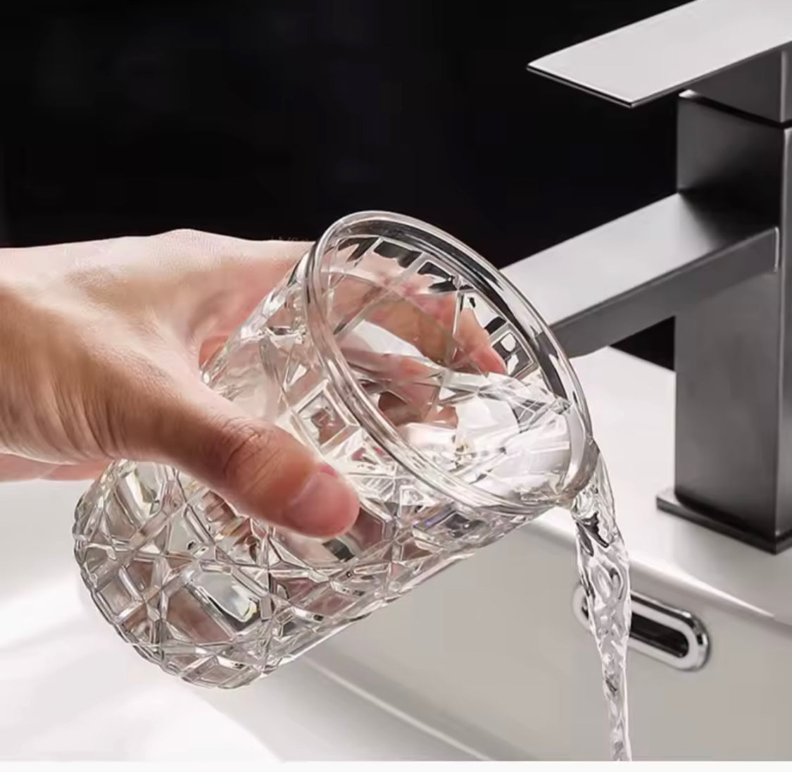 Diamond Patterned Cold Drink Glass, Household Breakfast Milk Cup, Transparent Juice Cold Drink Cups