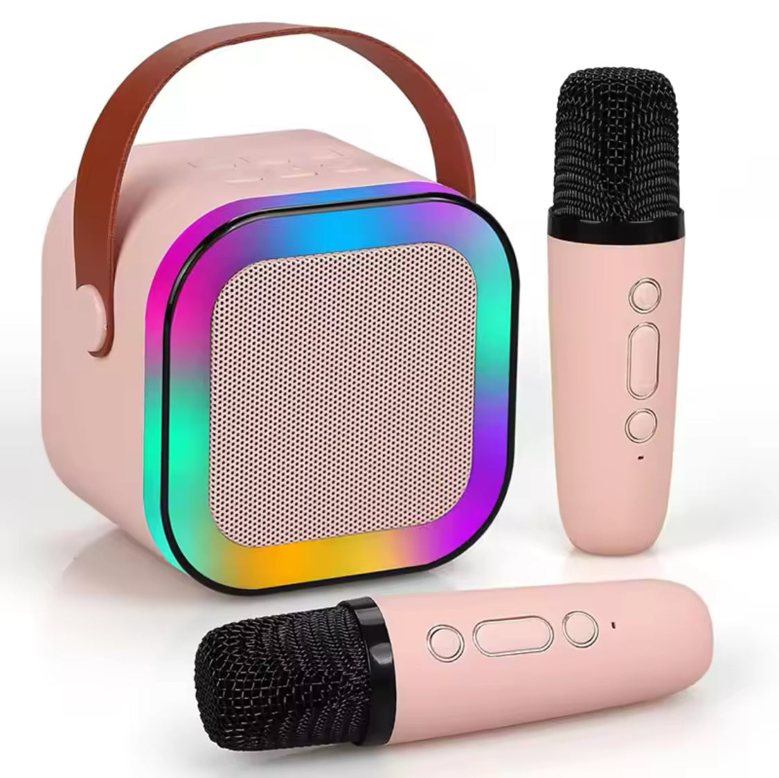 Mini Karaoke Bluetooth Speaker, Wireless Bluetooth Speaker, Portable Bluetooth Speaker, Party LED Lights Wireless Speaker
