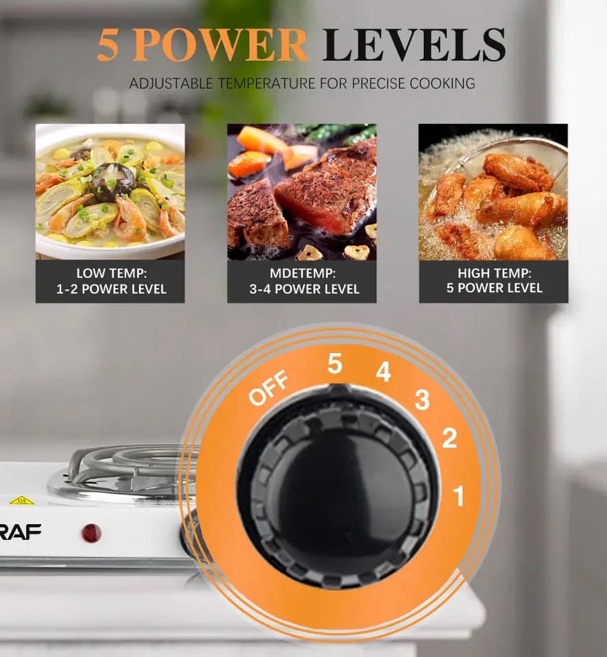 Double Head Electric Stove, Stainless Steel Induction Cooker, Portable Dual Hot Plate for Kitchen, Two Burner Electric Stove, Electric Countertop Stove Cooktop, Automatic Temperature Control Electric Stove, Home Double Burner Coil Hotplate