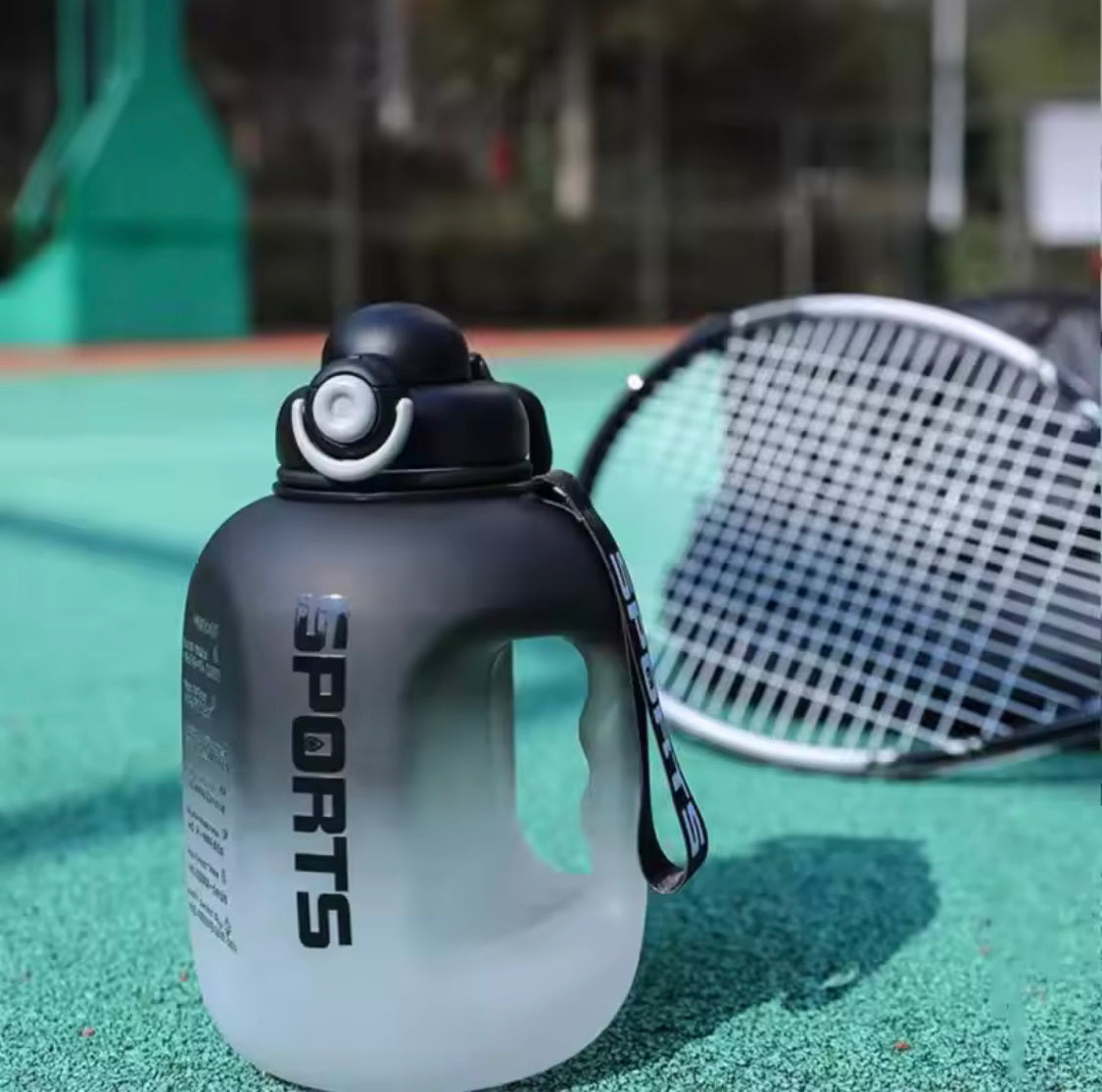 Portable Sport Water Bottle, Large Capacity Outdoor Travel Water Bottle, Gradient Gym Drink Bottle, Plastic Reusable Water Cup