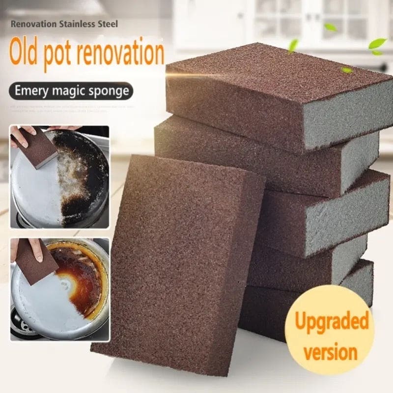 Rust Remover Sponge, Kitchen Sand Paper Sponge, Multifunctional Corundum Sponge, Stone Pot Cleaning Brush, Nano Emery Sponge, Multipurpose Abrasive Sanding Sponge