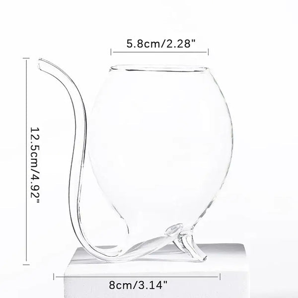 Double Wall Curved Glass Drinking Cup, Transparent Drinking Glass With Built In Tube, Creative Transparent Glass Tumbler, Luxury Spiral Straw Glass Cup
