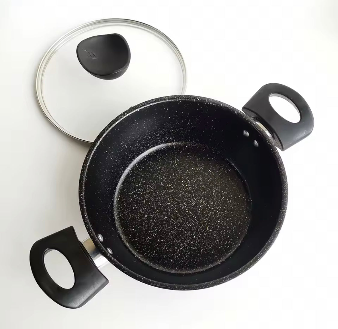 Non Stick Stockpot with Lid, Easy to Clean, Cooking Pot, Household Kitchen Cookware