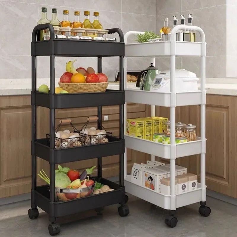 Mobile Durable Rolling Cart, Multi Layer Kitchen Trolley Cart, Snacks Storage Rack with Wheels, Movable Gap Storage Rack, Trolley Organizer Auxiliary Cart, Home Snack Vegetables Storage Rack with Wheels