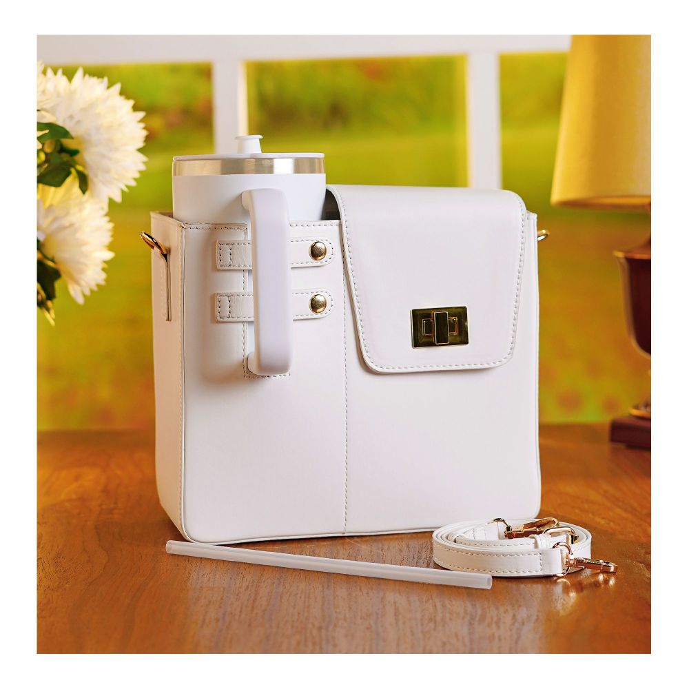 Crossbody Water Cup Storage Bag, Outdoor Water Bottle Carrier Bag With Storage Pocket, Tumbler Carrier Office Bag For Girls