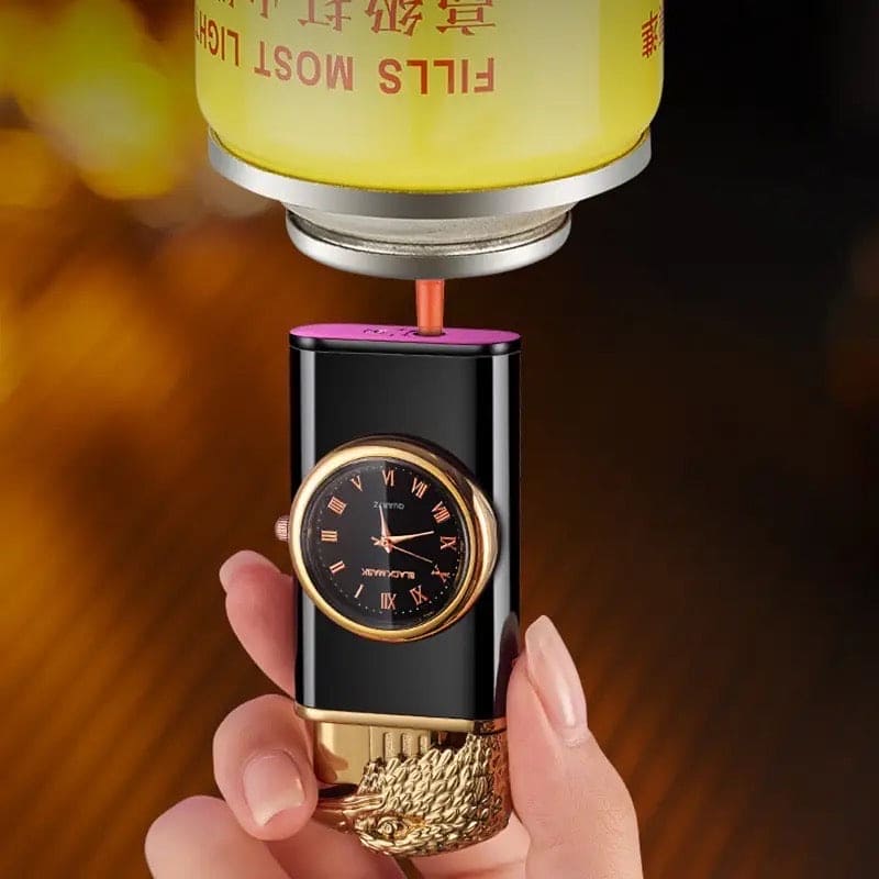 Eagle Head Double Flame Lighter, Metal Torch Turbo Double Fire Lighter, Kitchen Outdoor Portable Barbecue Camping Cigar Lighter, Windproof inflatable Lighter, Refillable Windproof Straight Flame Lighter