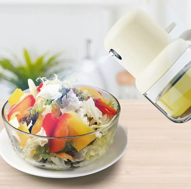 180ml Transparent Oil Spray Bottle, Multipurpose Leak-Proof Oil Dispenser, Lightweight Push-type Sprayer Oil Glass Bottle