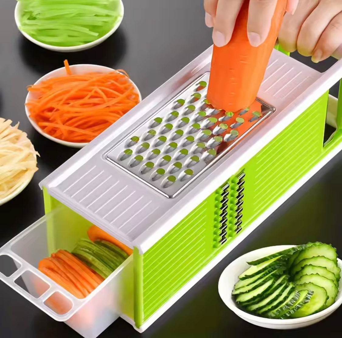 Multifunctional Vegetable Slicer, Stainless Steel Vegetable Slicer And Grator, Manual Vegetable Cutting Machine, Vegetable Slicer Box
