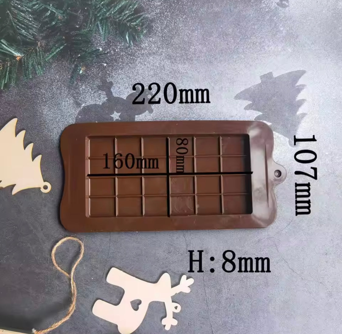 Silicone Chocolate Bar Molds, Easy Release Rectangle Chocolate Mold, Non Stick Silicone Mold