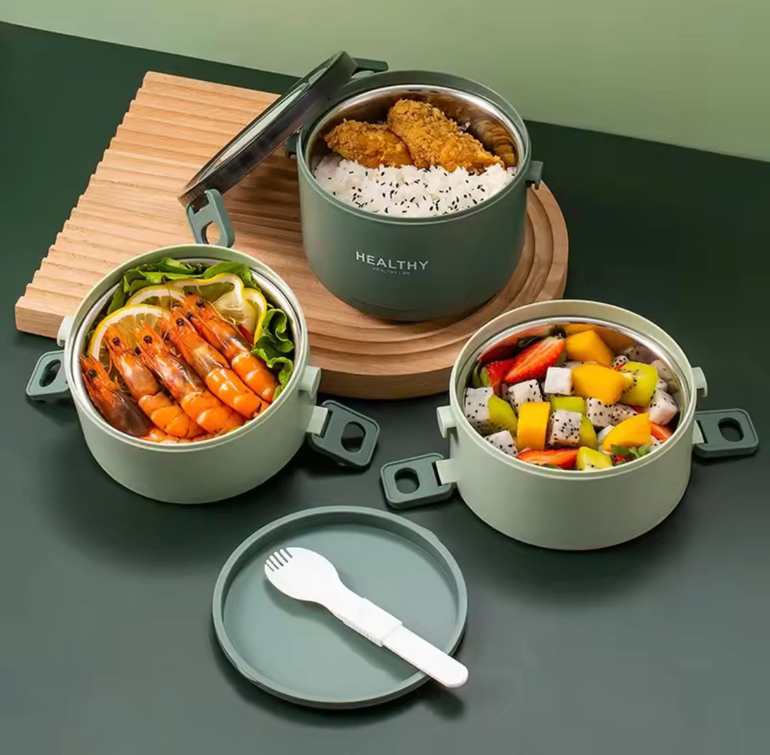 Adult Bento Lunch Box, Leakproof Portable Food Container, Outdoor Camping Picnic Lunch Box