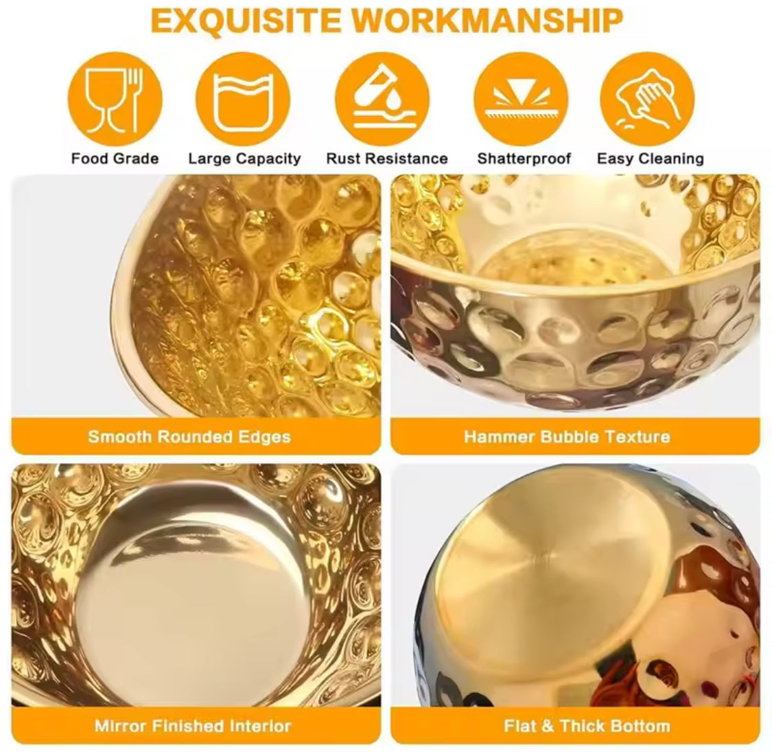 Creative Stainless Steel Fruit Bowl, Multipurpose Salad Bowl, Baking Mixing Bowl, Kitchen Cooking Essentials