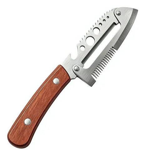 7 In 1 Multipurpose Kitchen Knife, Stainless Steel Vegetable Cutter with Bottle Opener, Fruit And Vegetable Peeler, Kitchen Tool