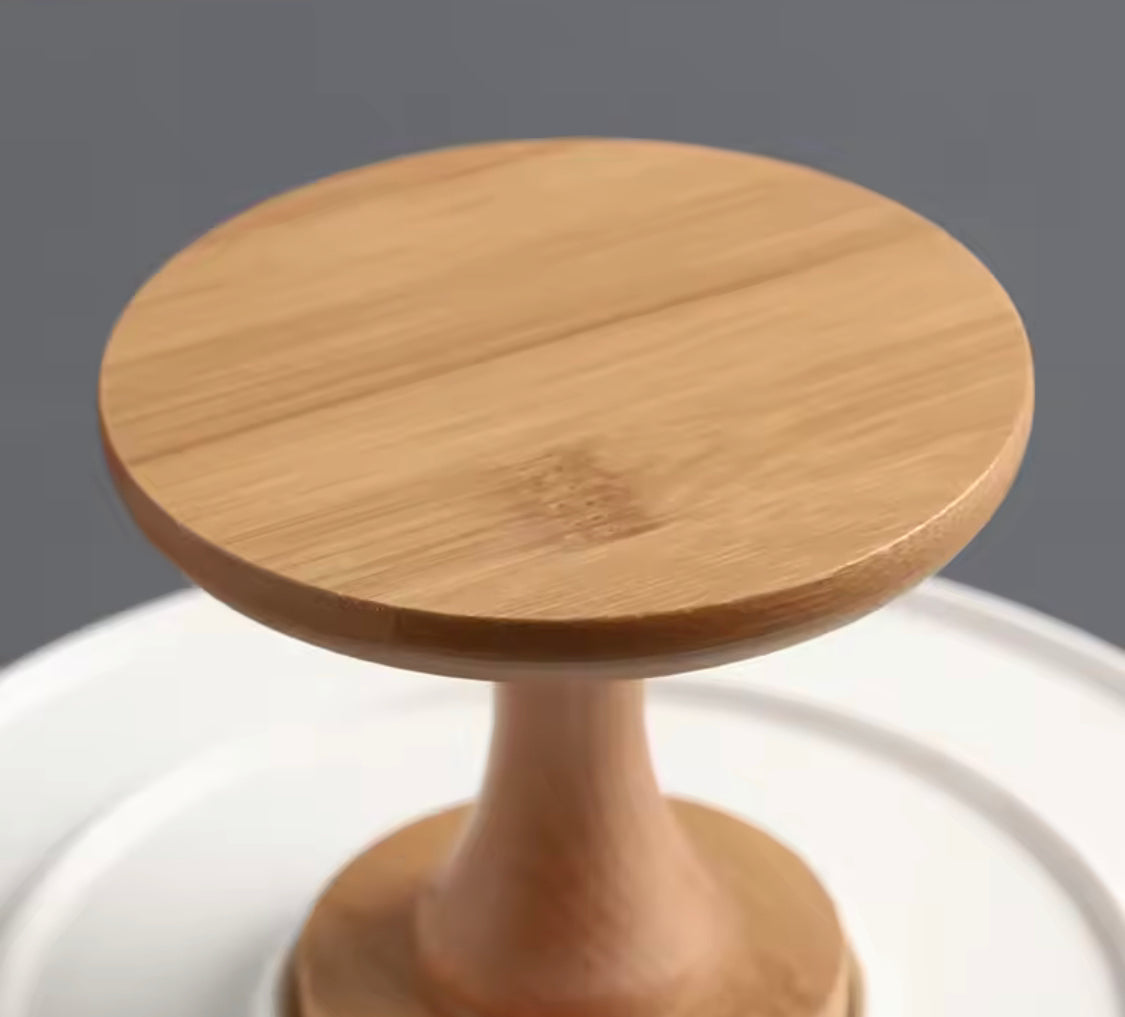 Ceramic Cake Stand with Glass Dome, Dust Proof Cake Stand with Glass Lid, European Dessert Plate With Lid, Cake Stand Table